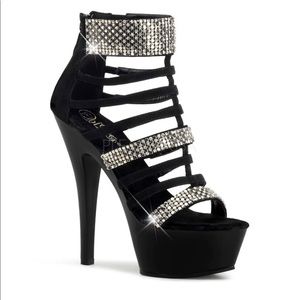 Straps rhinestone Heels